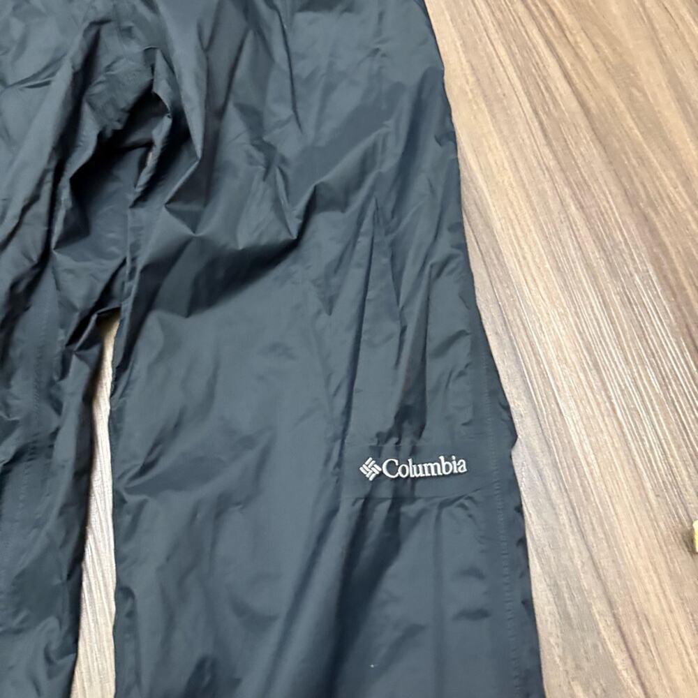 Columbia Pants Men M x 32" L Black Windbreaker Shell Hiking Omni Tech Rain - Picture 5 of 11